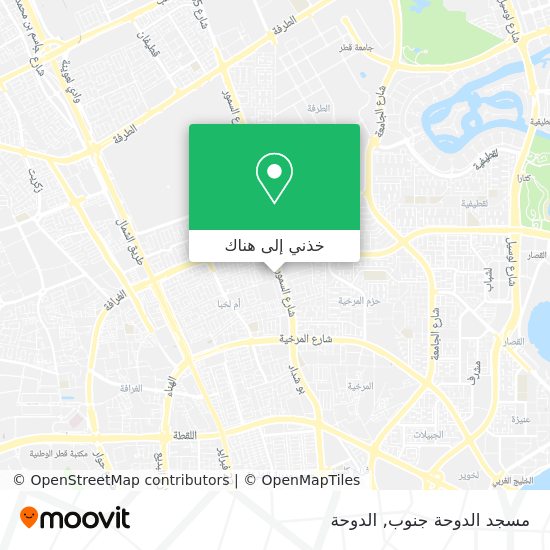 خريطة مسجد الدوحة جنوب