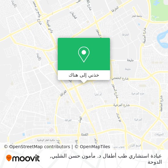 خريطة عيادة استشاري طب أطفال د. مأمون حسن الشلبي