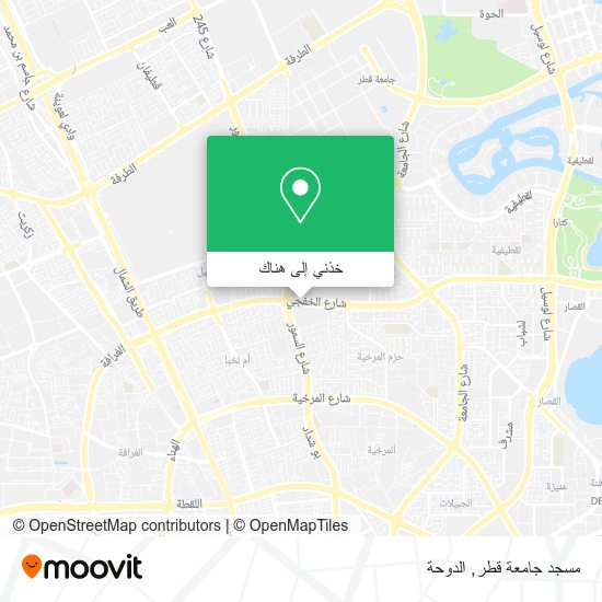 خريطة مسجد جامعة قطر