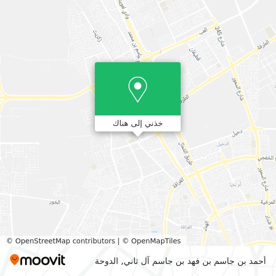 خريطة أحمد بن جاسم بن فهد بن جاسم آل ثاني