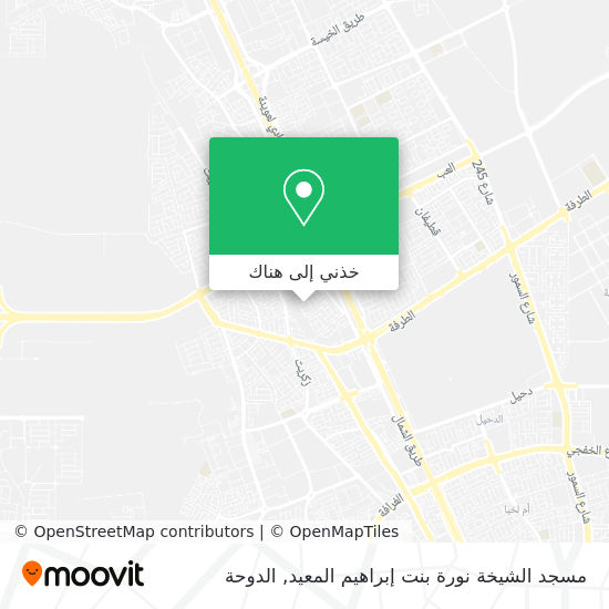 خريطة مسجد الشيخة نورة بنت إبراهيم المعيد