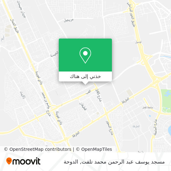 خريطة مسجد يوسف عبد الرحمن محمد تلفت