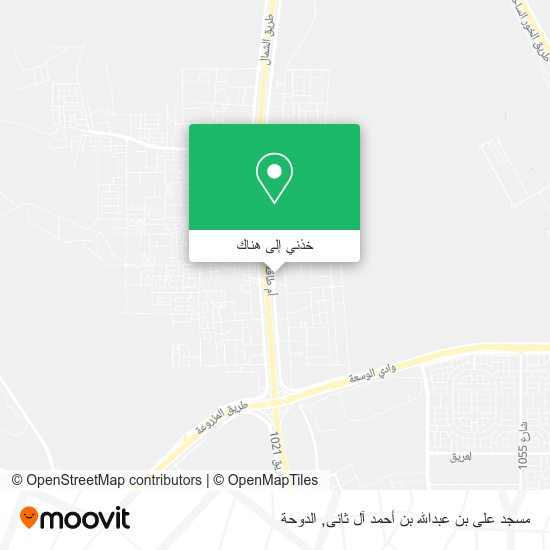 خريطة مسجد على بن عبدالله بن أحمد آل ثانى