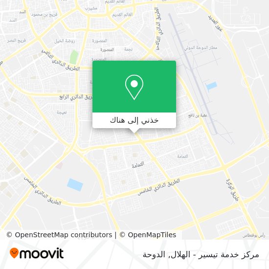 خريطة مركز خدمة تيسير - الهلال