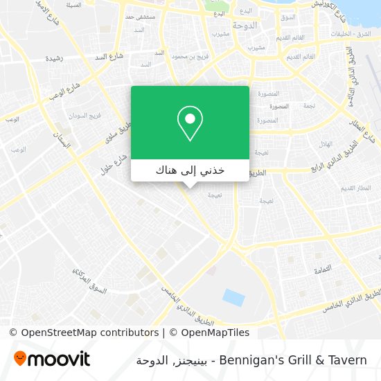 خريطة Bennigan's Grill & Tavern - بينيجنز