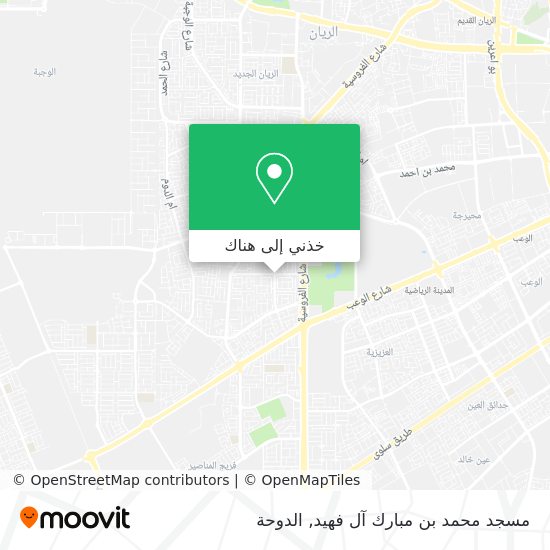 خريطة مسجد محمد بن مبارك آل فهيد
