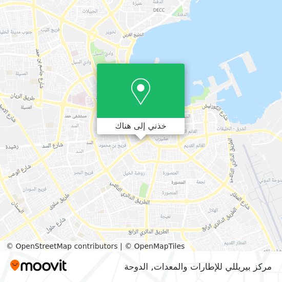 خريطة مركز بيريللي للإطارات والمعدات