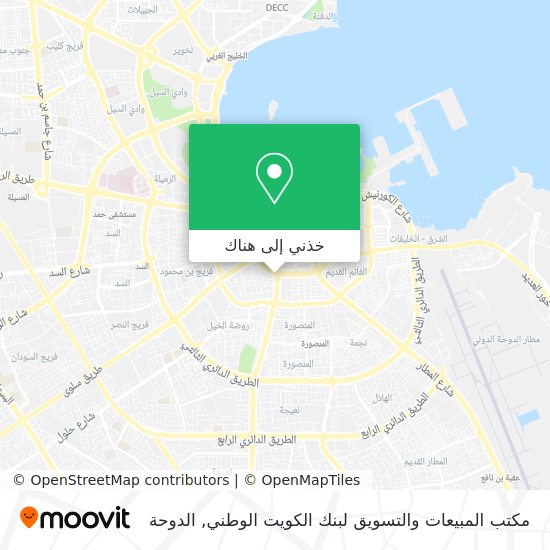 خريطة مكتب المبيعات والتسويق لبنك الكويت الوطني
