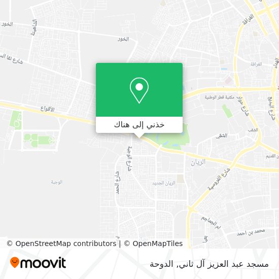 خريطة مسجد عبد العزيز آل ثاني