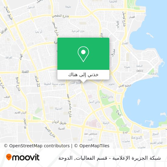 خريطة شبكة الجزيرة الإعلامية - قسم الفعاليات