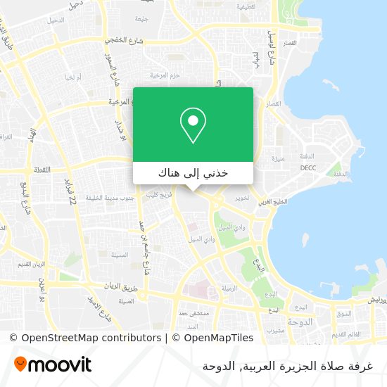 خريطة غرفة صلاة الجزيرة العربية