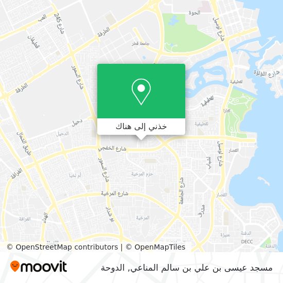 خريطة مسجد عيسى بن علي بن سالم المناعي