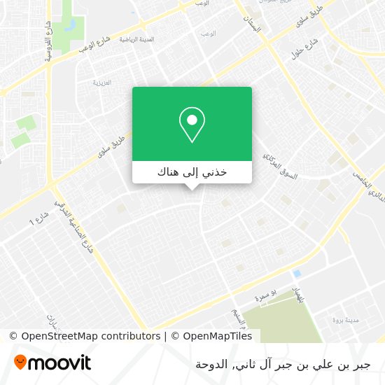 خريطة جبر بن علي بن جبر آل ثاني