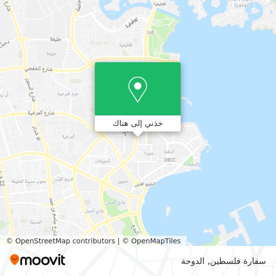 خريطة سفارة فلسطين