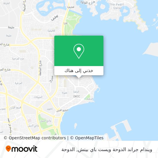 خريطة ويندام جراند الدوحة ويست باي بيتش