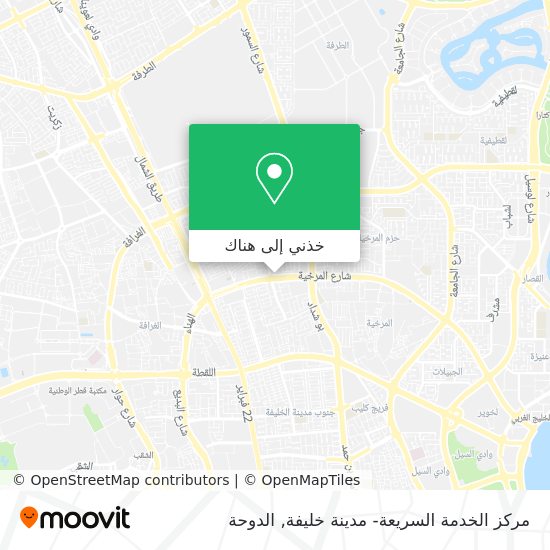 خريطة مركز الخدمة السريعة- مدينة خليفة