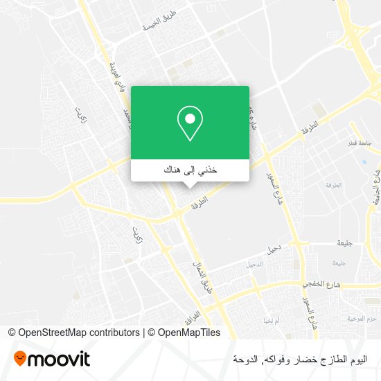 خريطة اليوم الطازج خضار وفواكه