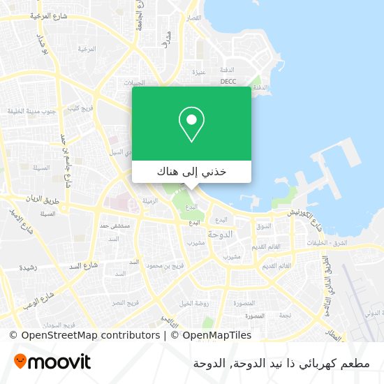 خريطة مطعم كهربائي ذا نيد الدوحة