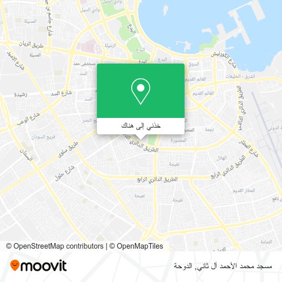 خريطة مسجد محمد الأحمد آل ثاني