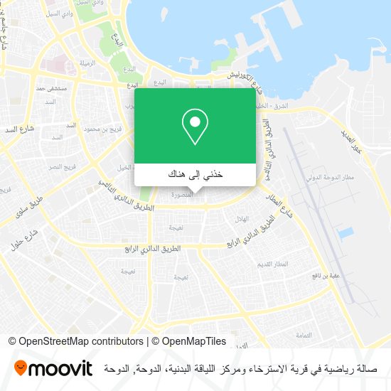 خريطة صالة رياضية في قرية الاسترخاء ومركز اللياقة البدنية، الدوحة