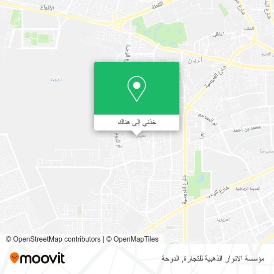 خريطة مؤسسة الانوار الذهبية للتجارة