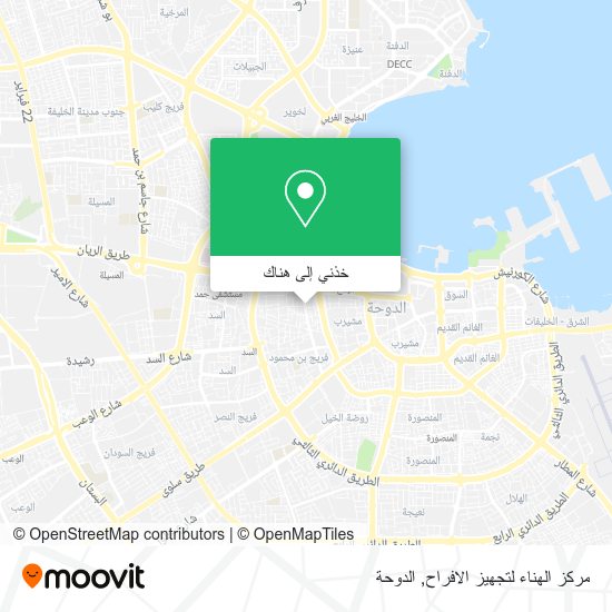 خريطة مركز الهناء لتجهيز الافراح