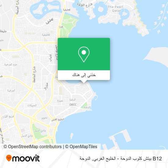 خريطة B12 بيتش كلوب الدوحة - الخليج الغربي