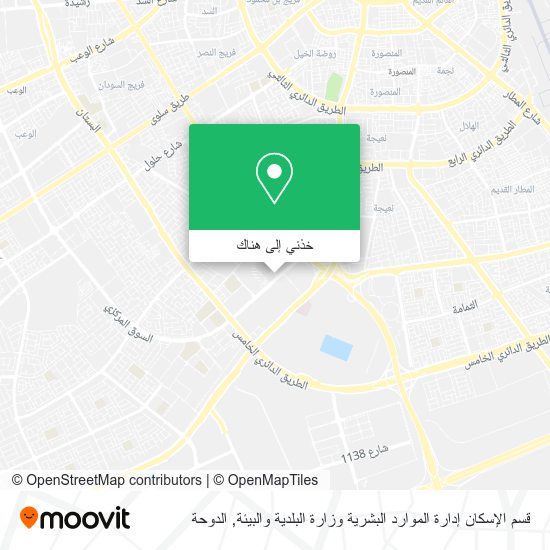 خريطة قسم الإسكان إدارة الموارد البشرية وزارة البلدية والبيئة