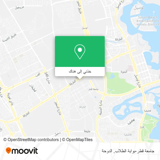 خريطة جامعة قطر-بوابة الطلاب