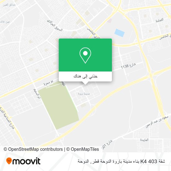 خريطة شقة 403 K4 بناء مدينة باروة الدوحة قطر