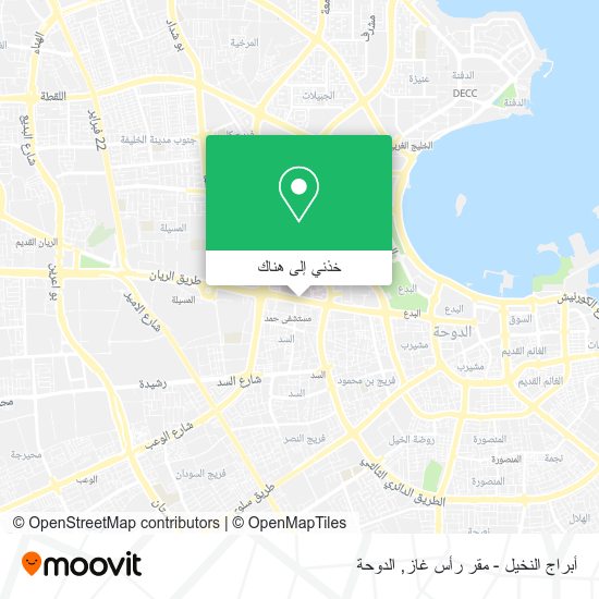 خريطة أبراج النخيل - مقر رأس غاز