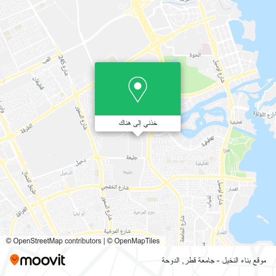 خريطة موقع بناء النخيل - جامعة قطر