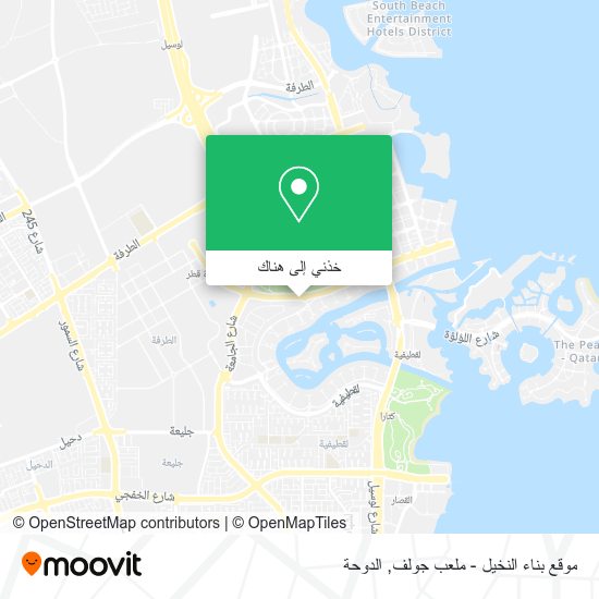 خريطة موقع بناء النخيل - ملعب جولف