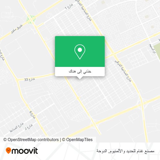 خريطة مصنع غنام للحديد والألمنيوم