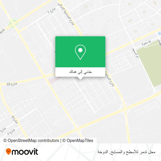 خريطة محل تدمر للأسطح والمسابح