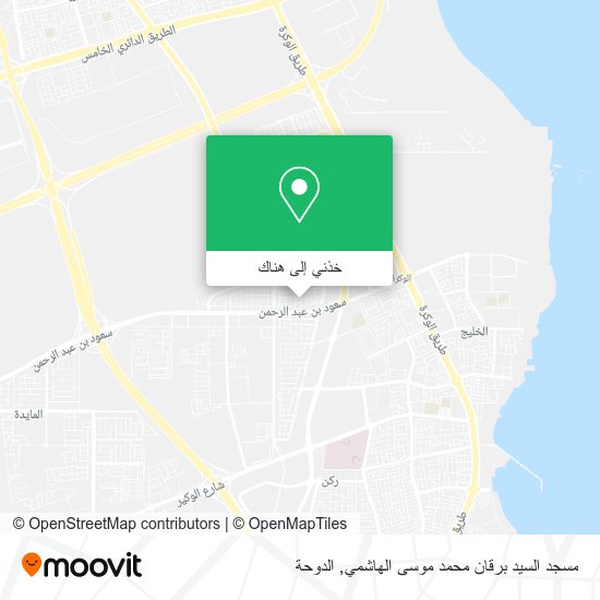 خريطة مسجد السيد برقان محمد موسى الهاشمي