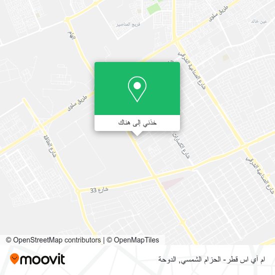 خريطة ام آي اس قطر- الحزام الشمسي