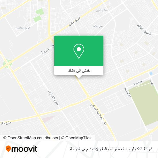 خريطة شركة التكنولوجيا الخضراء والمقاولات ذ م م