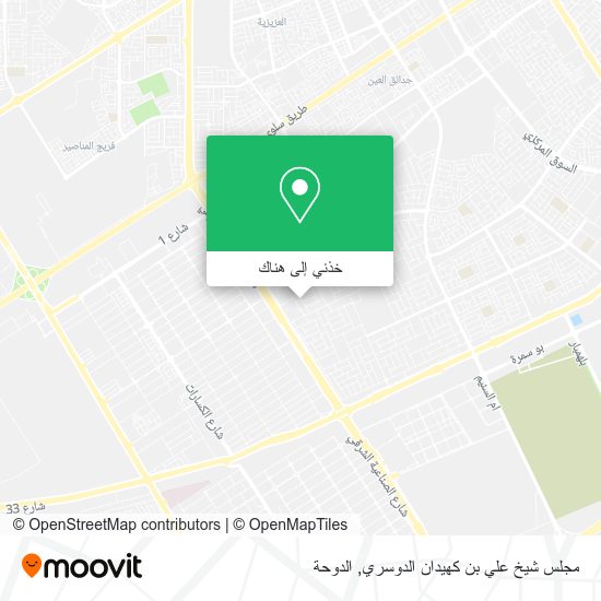 خريطة مجلس شيخ علي بن كهيدان الدوسري