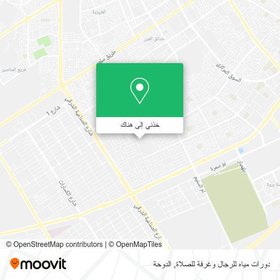 خريطة دورات مياه للرجال وغرفة للصلاة