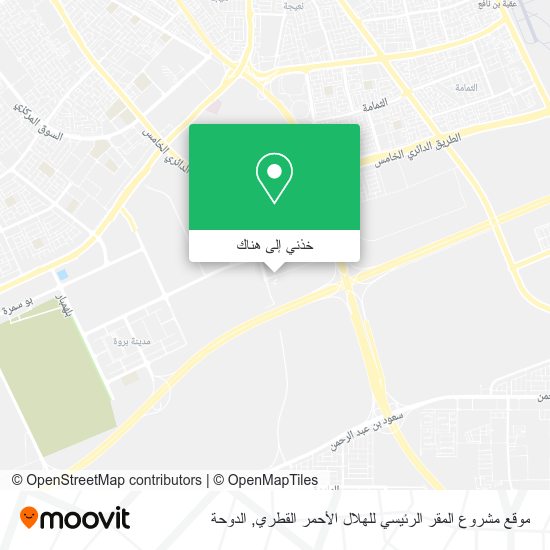 خريطة موقع مشروع المقر الرئيسي للهلال الأحمر القطري