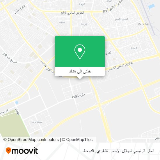 خريطة المقر الرئيسي للهلال الأحمر القطري
