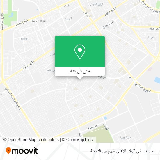 خريطة صراف آلي للبنك الأهلي ش.م.ق