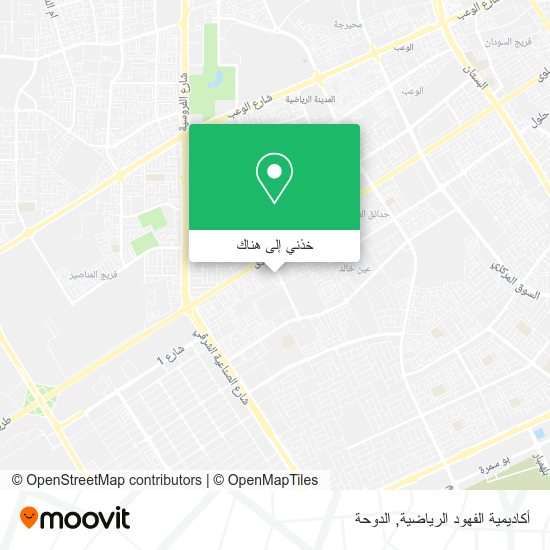 خريطة أكاديمية الفهود الرياضية