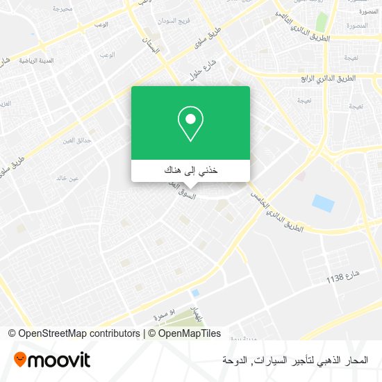 خريطة المحار الذهبي لتأجير السيارات