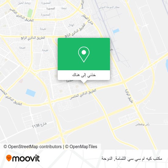 خريطة مكتب كيه ام سي سي الثمامة