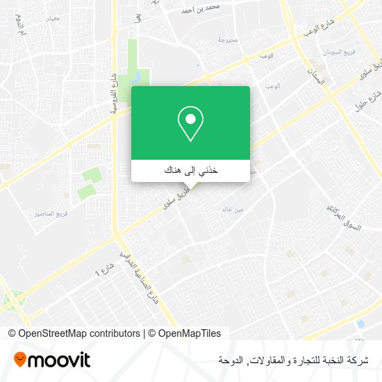 خريطة شركة النخبة للتجارة والمقاولات