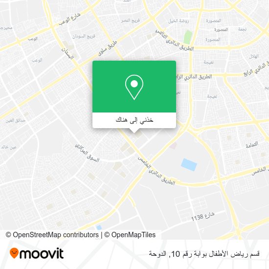 خريطة قسم رياض الأطفال بوابة رقم 10