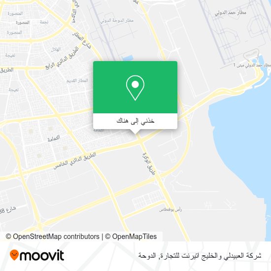 خريطة شركة العبيدلي والخليج اتيرنت للتجارة