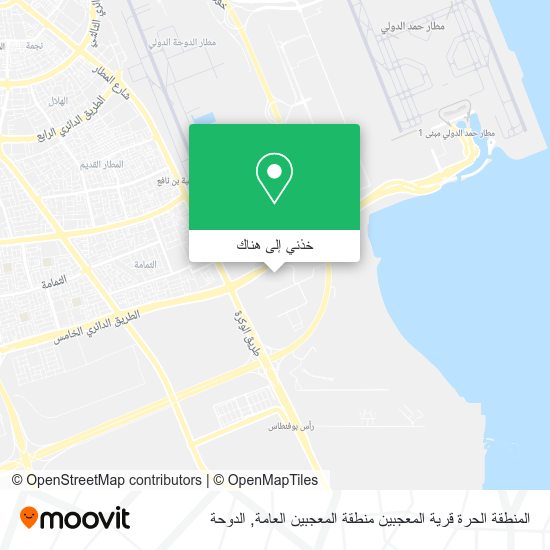 خريطة المنطقة الحرة قرية المعجبين منطقة المعجبين العامة